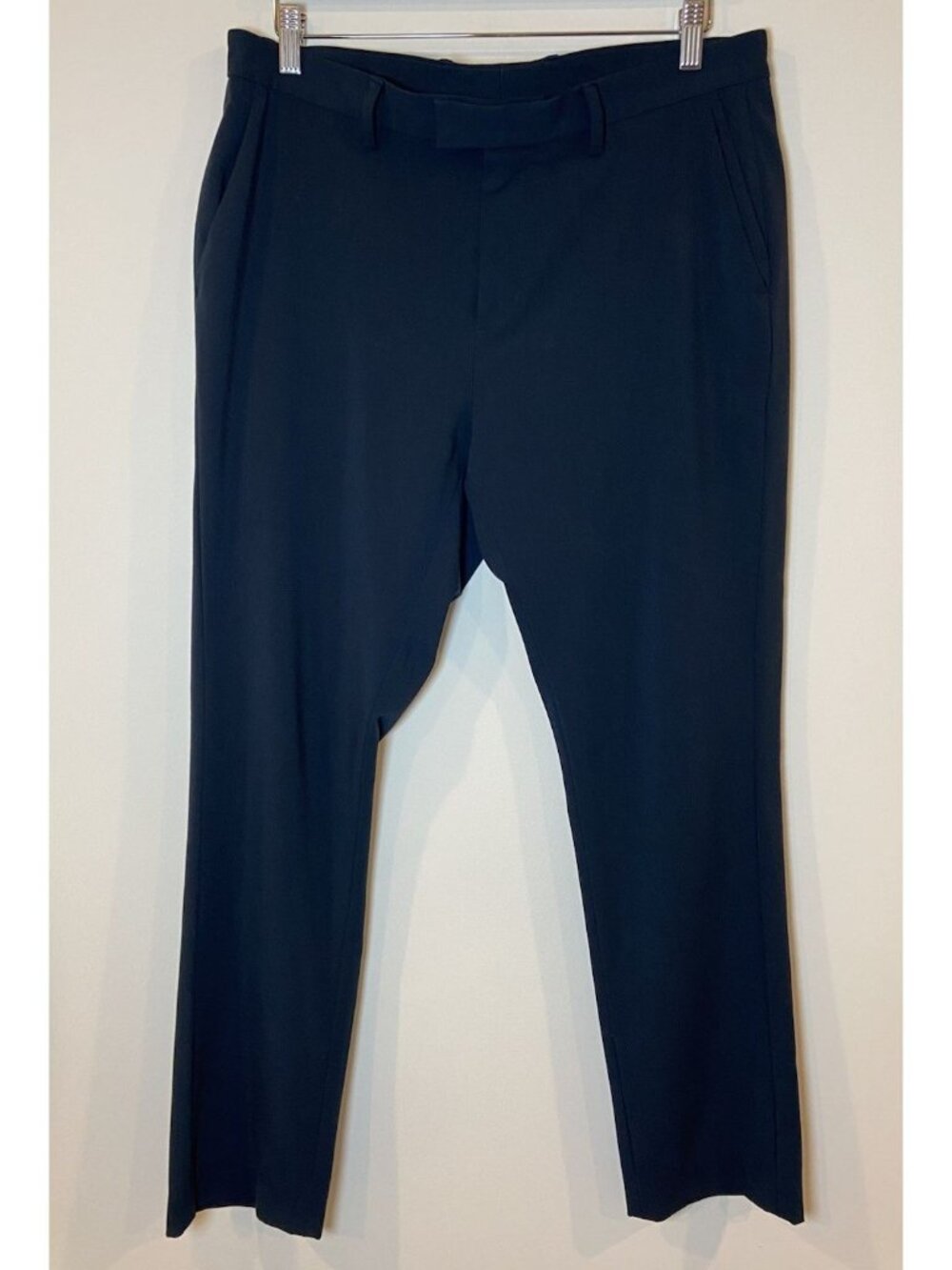 Ministry of Supply Chino Pants Flat Front Navy Blue Size 34 Slim 30 Inseam